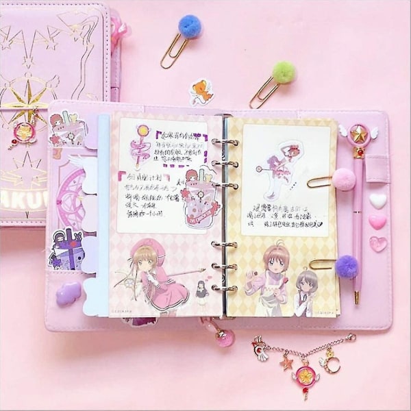 Cardcaptor Sakura Kinomoto Sakura Pink Girls' Notebook Writing Book Söt Tickler
