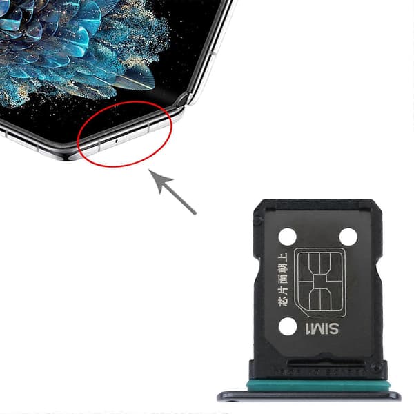 Til OPPO Find N SIM-kortbakke + SIM-kortbakke Black