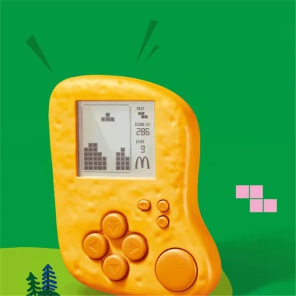 Mcdonald's Tetris -pelikonsolille kananuggetin muodossa + tarrat