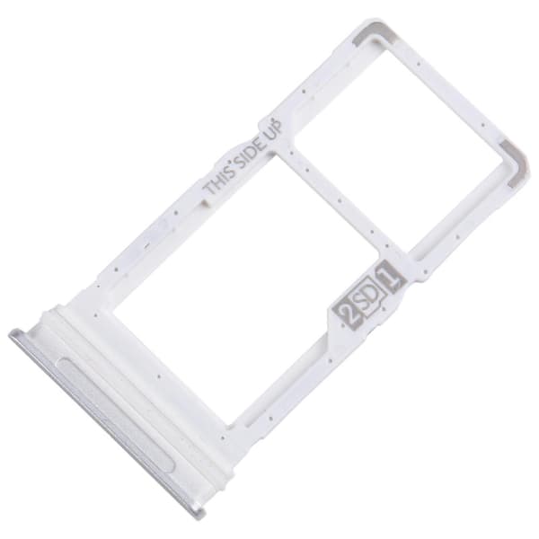 For Motorola One 5G Ace SIM-kortskuff + Micro SD-kortskuff Silver