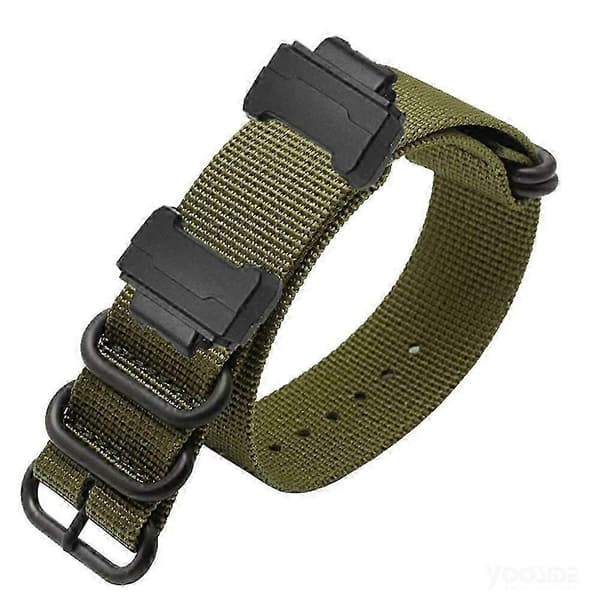 Nylon klokkerem til Casio G-SHOCK med spenne i rustfritt stål green