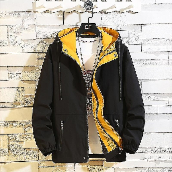 6xl 7xl 8xl Plus Size Herrjackor Vår Höst Casual Fashion Bomberjacka Män Överrock Basebolljackor Herrjacka Kappor COLOR black XL