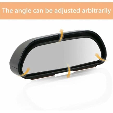 2-pack 360° blind spot mirror for car, universal right + left adjustable HD glass extra blind spot mirror