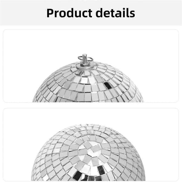30 cm diskolys spejlkugle, scenereflektive spejlkugler sølv