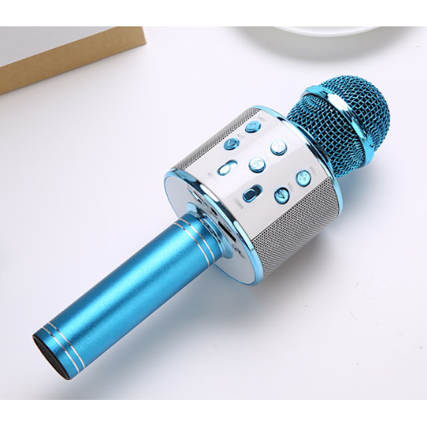 Trådløs Bluetooth Mikrofon til Børn, Bærbar Karaoke Sangmaskine, Legetøj/Gaver til Drenge og Piger, Højttaler til Smartphones og Computere blue