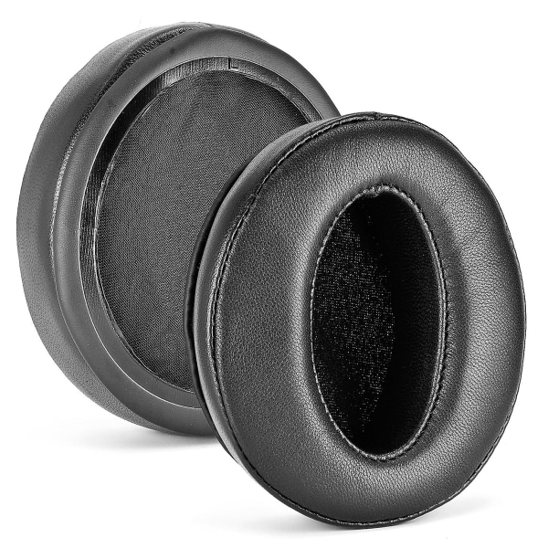 1 par øreputerpute kompatibel med Sennheiser Hd 4.50bt, 4.50btnc, Hd 4.40bt Bluetooth-hodetelefoner Lambskin Leather Black
