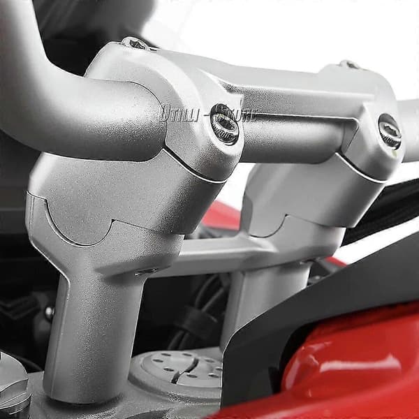 For DUCATI MULTISTRADA V4 Multistrada V4 Ny Motorsykkel CNC Aluminium Sølv Styre Riser Bar Mount Håndtak Klemme Montering