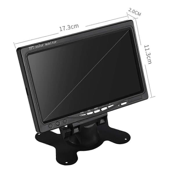 7 tommer TFT LCD farve HD bakbillede display til bil lastbil CCTV desktop digital displayCJY Black