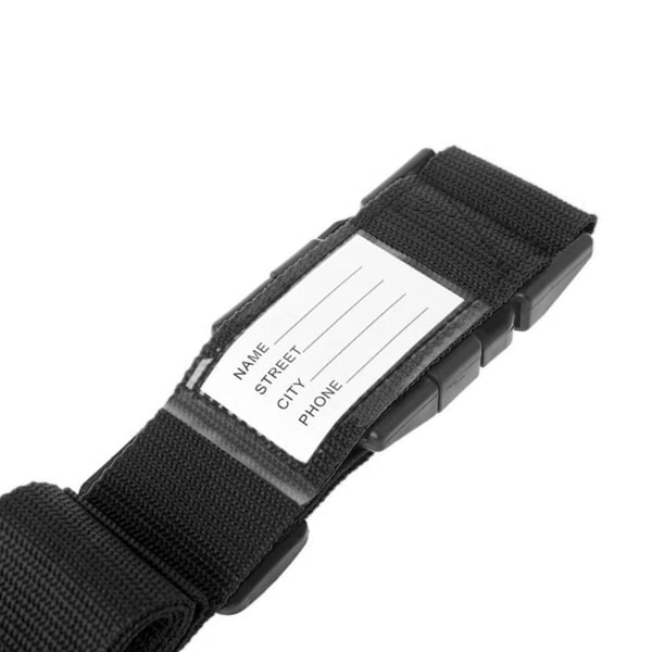 2-pack Enkelriktade Bagageremmar med Lösenord, Resväskeremmar, Packremmar, Bagageremmar black