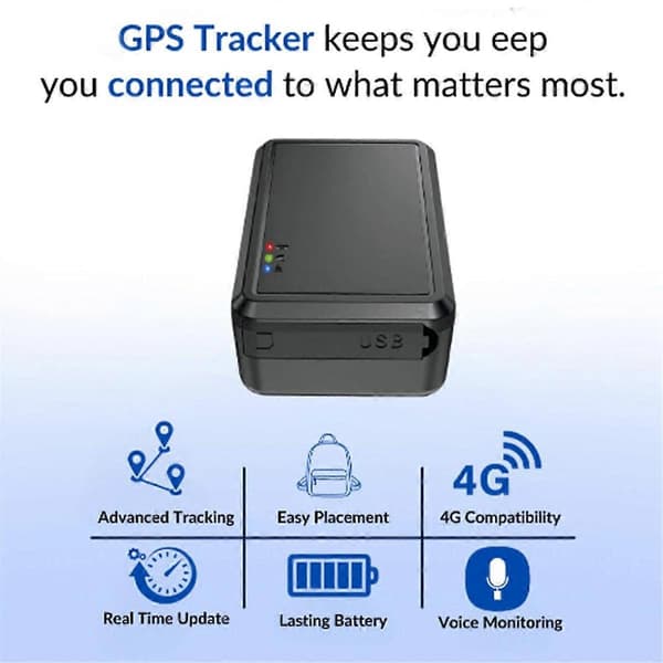 GPS Tracker, GPS Tracker utan abonnemang, för bilar, Easyfind Mini GPS Tracker, Bilfordonsspårning, CJY Black