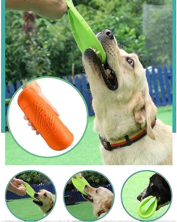 6-pakning flygende disk, gummi flygende disker for hunder (18 cm)