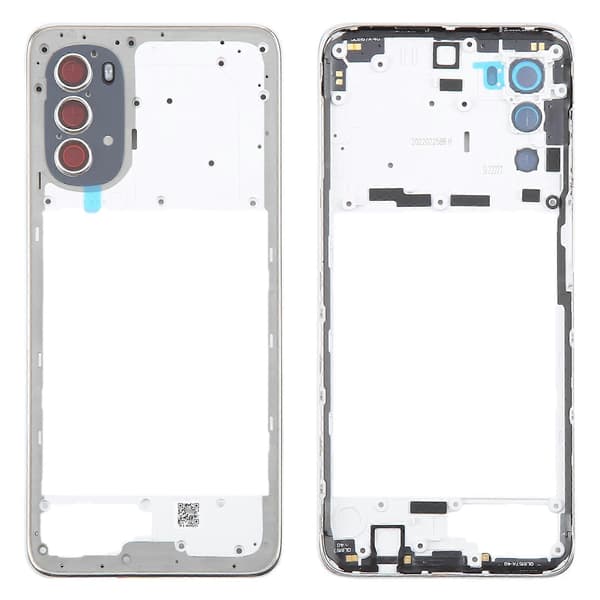 Til Motorola Moto G52 KOMPATIBEL Midterramme Bezelplade Silver