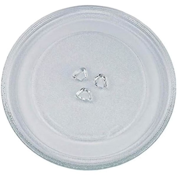 Universal Microwave Turntable Glass Plate With 3 Fixtures, 24.5 Cm