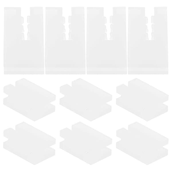 12 Pcs Radiator Bracket Insert Protector: Plastic Panel Radiator Hook Protective Sleeve - Anti-Vibration Bracket Protection For Home Office Heating Winter Safety White White 1.30X0.70X0.50CM