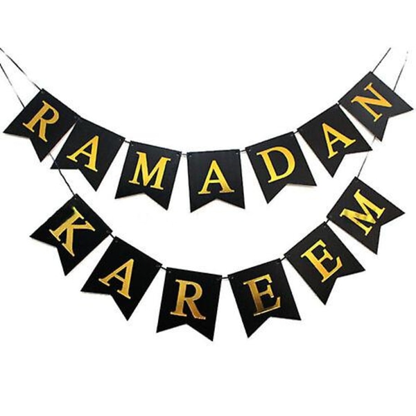 Eid Mubarak -banneri Ramadan Riippuva bunting Garlands Islamic Party koristeet