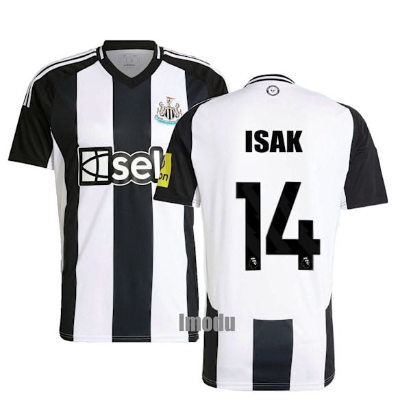 Newcastle United Hemma Fotbollströja Barn 2024-2025 Säsong Nr 14 Isak (Tröja + Shorts) Vuxen Storlek M