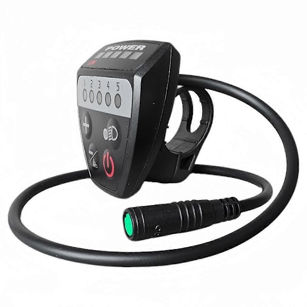 DZ888 Elektrisk Cykel Display Controller LED Display UART Protokol til BBS01B BBS02B Midtmotor Tilbehør Black