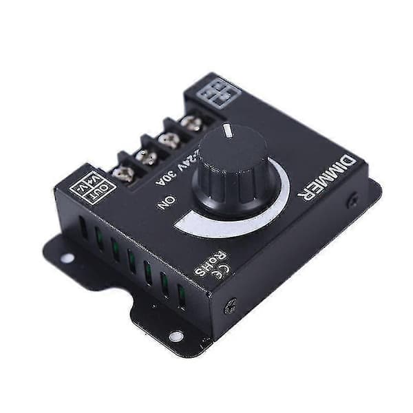 1st DC12v/24v 30A LED-switch dimmerkontroller kompatibel med LED-strip enfärgad svart