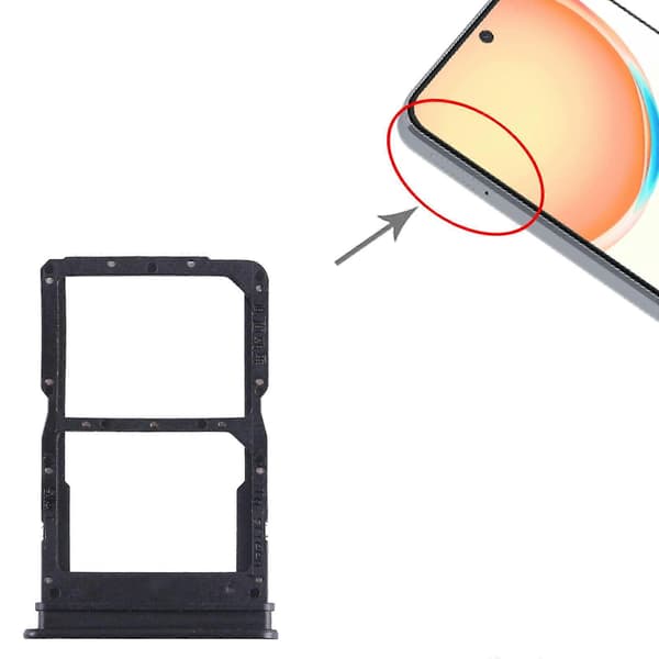 För Honor X8 SIM + SIM-kortfack Black