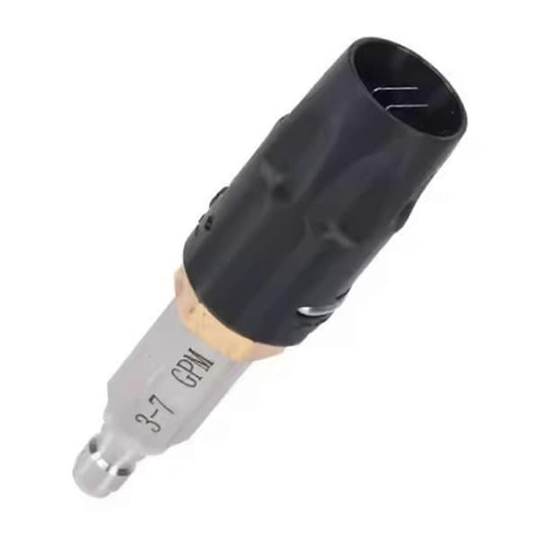 Adjustable Downstream Soft Wash Nozzle, Twist Nozzle 0 to 60° Spray Pattern for Use with PressureCJY Silver  Black