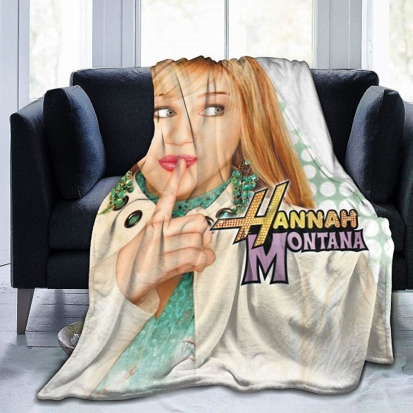 Hannah Blanket Montana Ultra Mjuk Filt Flanell Fleece Alla Säsonger Lätt Vikt Soffa Soffgrupp Vardagsrum/Sovrum Varm Filt, Svart, Perfekt Sovrum