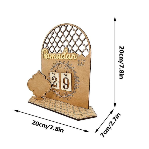 Ramadan adventskalender Tre nedtellingskalendere Dekorasjoner til hjemmet, 30 dager til Eid, Ramadan-gave til barn