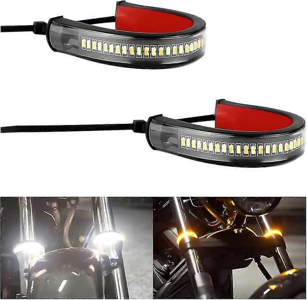 2 stk. Motorcykel LED Blinklys - YuJia Black