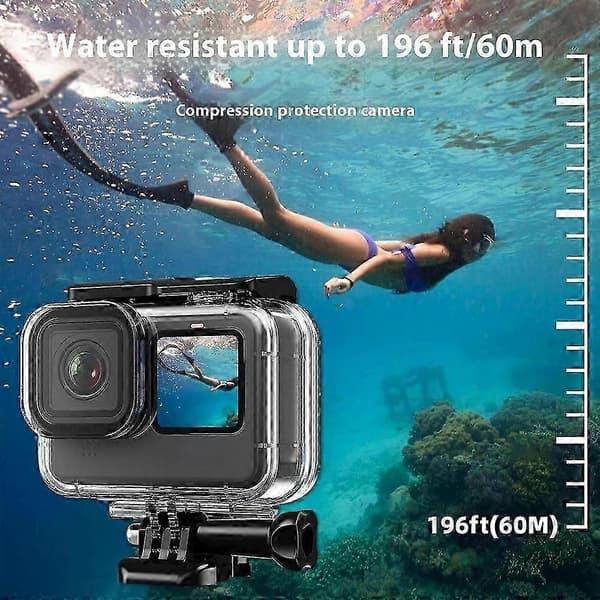 16-i-1 tilbehørssæt til Gopro Hero 13 Black/12/11/10/9 vandtæt etui brystmontering hovedrem
