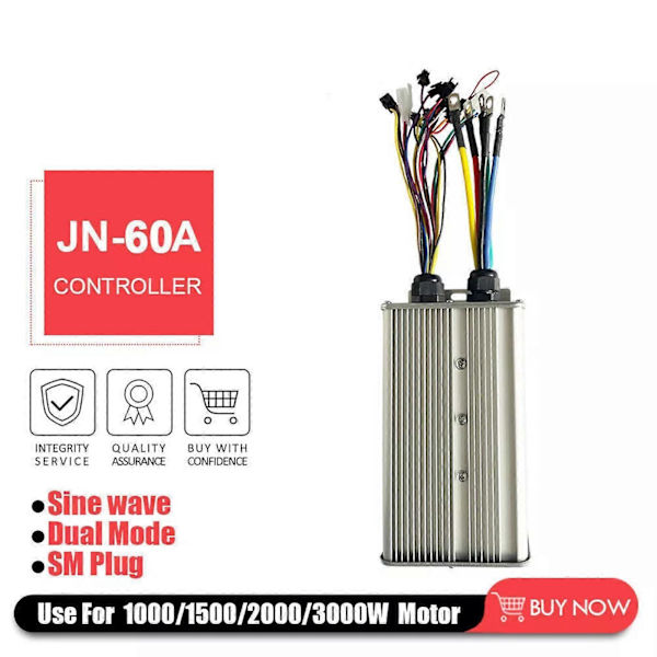 48V-72V 18 rør sinusbølge dobbelt tilstand controller til elektrisk cykel 3000W motorCJY Controller LED display