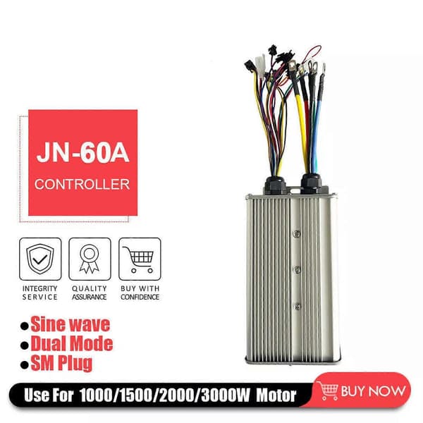 48V-72V 18 rör sinusvåg dubbellägeskontroller för elcykel 3000W motor CJY Controller LED display