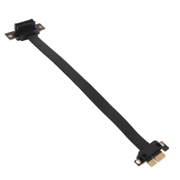 PCIE 3.0 1X Extension Cable 90 Degree Right Angle PCIE Riser Card Ribbon Extender Full Speed Extension Cable 10cm / 3.9in