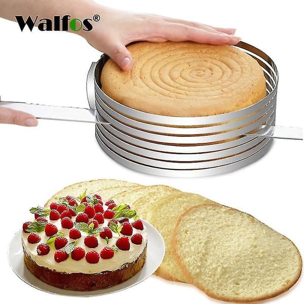 Utvidbare bakebrett i rustfritt stål Kakedesign Sirkel Mousse Ring Bakeverktøy Kakeform Form Kakeform CJY