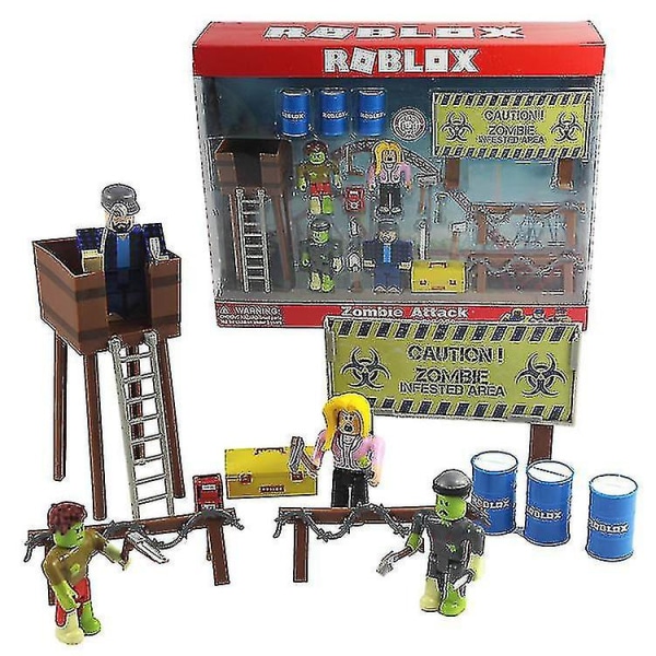 6-9cm Roblox Actionfigurer med Rekvisita Tillbehör Barnpussel Pedagogiska Leksaker Bygg