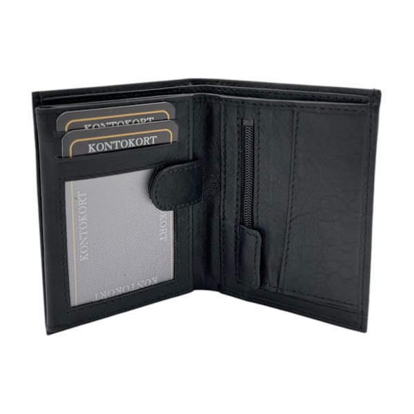 Plånbok i kalvskinn, svensk passform Svart Black one size