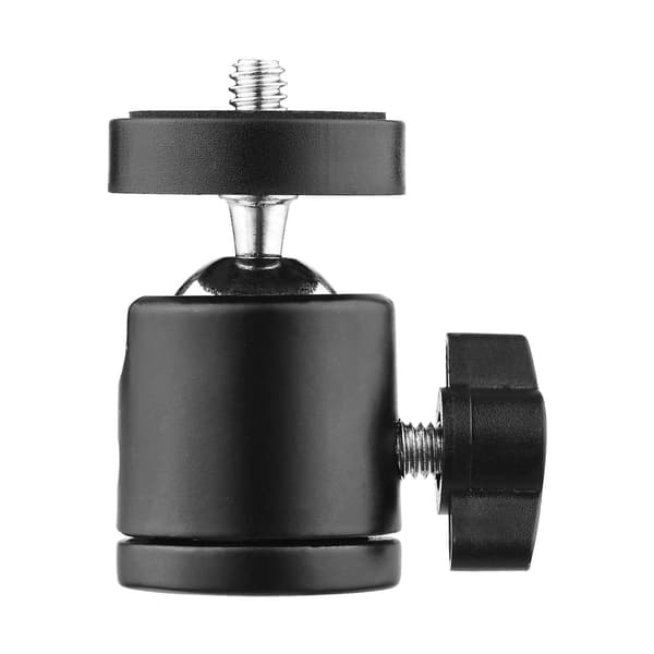 2 stk Mini Svingbar Kulehode Stativhode 360 Graders Roterende Monteringsadapter 1-Pack