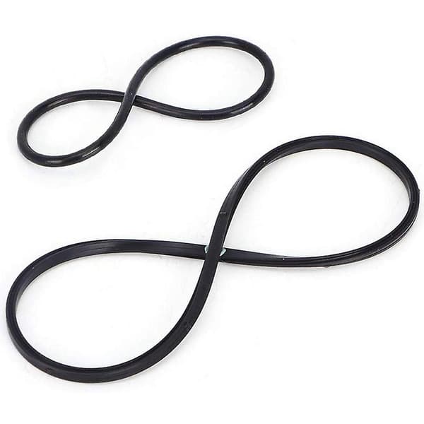 2 STK. Bil Vakuum Pump Pakning 11667509080 til BMW E81 E87 E46 E90 E91 E60 X3 black