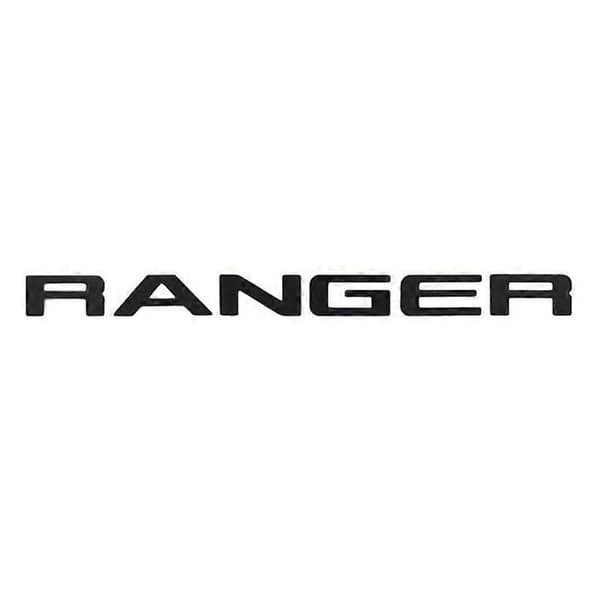 Indsæt bogstaver til Ranger 2019 2020, 3D hævede og mærkater, emblemer (sort) Black