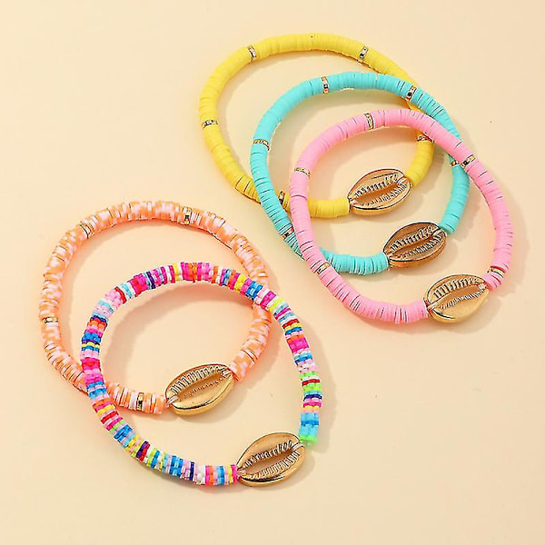 Farverigt boheme armbånd personlig mode shell armbånd charmerende smykke gave A 5