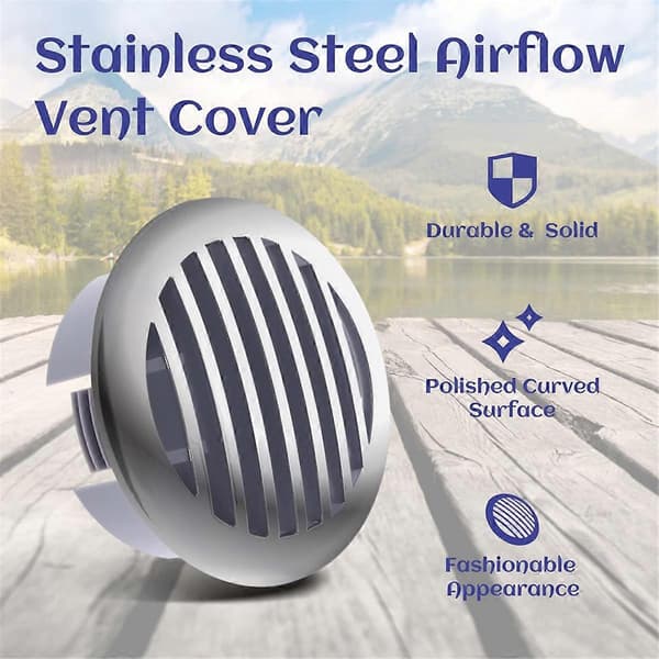 4 stk. 3 tommer/76 mm Marine Grade 316 rustfrit stål grillventilationsdæksel CJY