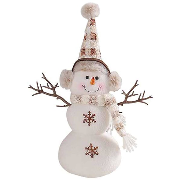 Christmas Plysj Snowman Doll Nydelig julepynt Fylt Xmas Doll Pynt