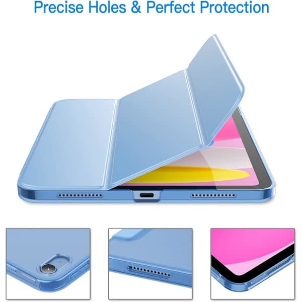Case for iPad (A16) 11th/10th Generation (2025/2022), Slim Stand Hard Back Case Automatic Wake/Sleep FunctionCJY Blå