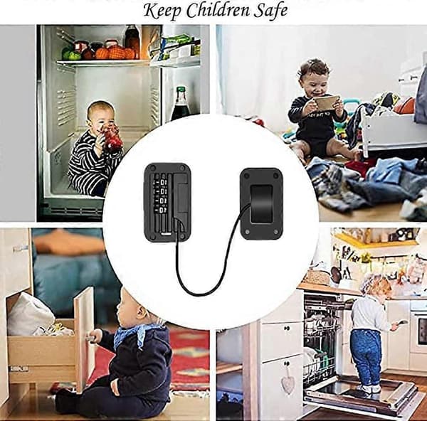 Barneskaplås, 1 stk. barneskaplås, babysikkerhetslås, egnet for skap