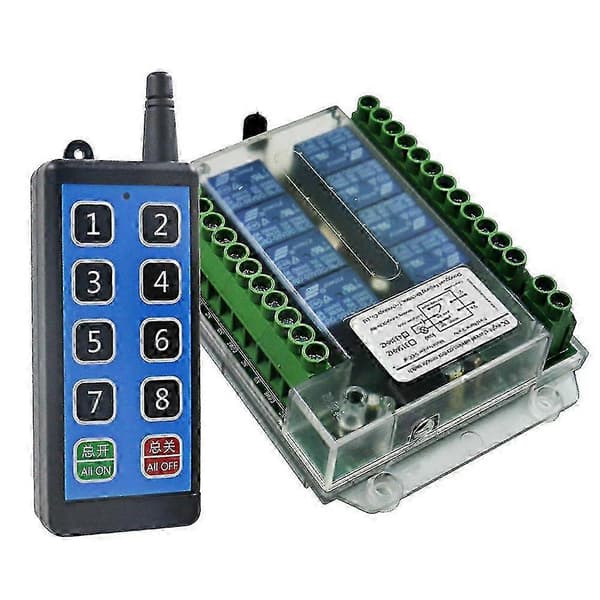 Trådløs 8-kanals fjernafbryder til DC 9-72V motorstyring RF-system, CJY As Shown