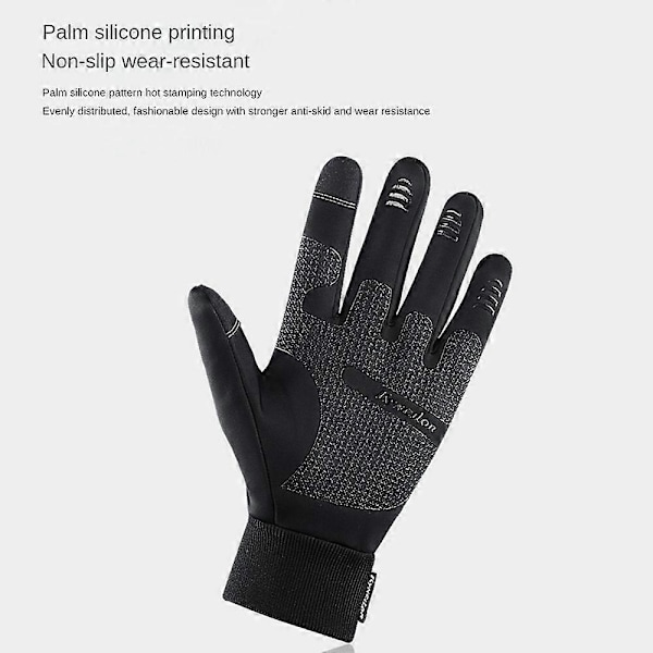 ComfyHands-Termiska handskar Comfyhands Vinter Touchscreen Handskar Män Kvinnor HETA L L Black