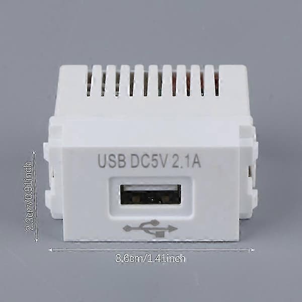 USB Strømmodul 220V 5V Transformator 2.1A USB Ladekontakt Switching Adapter
