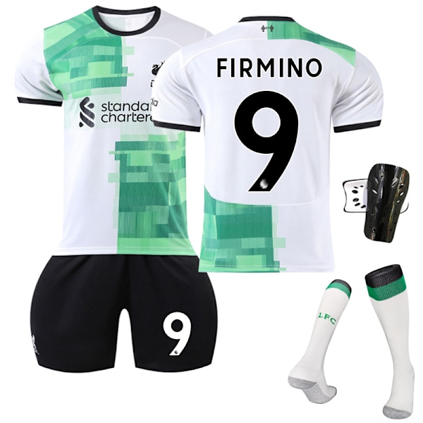 23/24 Liverpool udebane fodboldtrøjesæt med sokker og beskyttelsesudstyr 9 Filmino 9 Filmino #L
