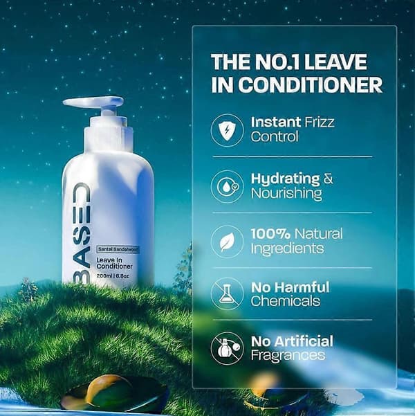 Based Bodyworks Leave-In Conditioner – Moisturizing and Strengthening Formula 4pcs