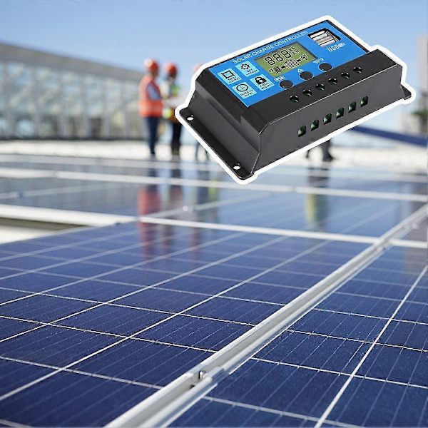 12v/24v Auto Solarpanel Batteri Controller Digital Display Solar Opladningscontroller til Solar Advarselslys CJY 10A