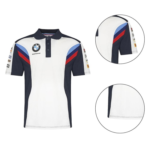 Helt nye motorsykkelklær Hurtigtørrende pustende skjorte - Off Road Racing Polo Tee for menn 50 % tilbud White XL