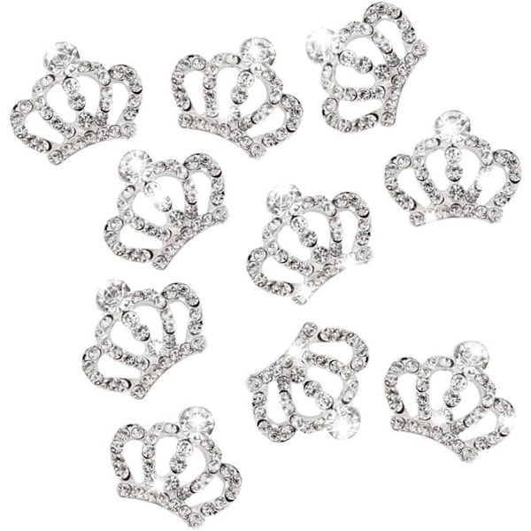 10pcs Crystal Chandelier Rhinestone Decorations for Craft Decoration (Silver)